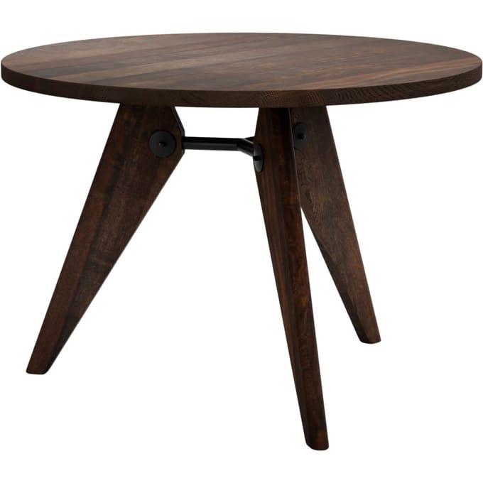 Vitra Gueridon tafel - massief eiken donker gebeitst