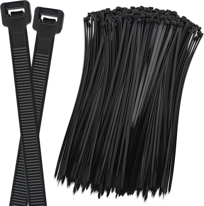 Kabelbinders UV-bestendig 100mm x 2,5mm - 100 stuks voor auto, fiets, computer en industrie