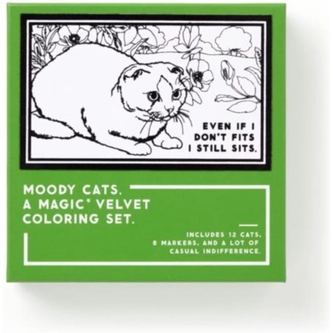 Moody Cats Magic Velvet Coloring Set - Brass Monkey