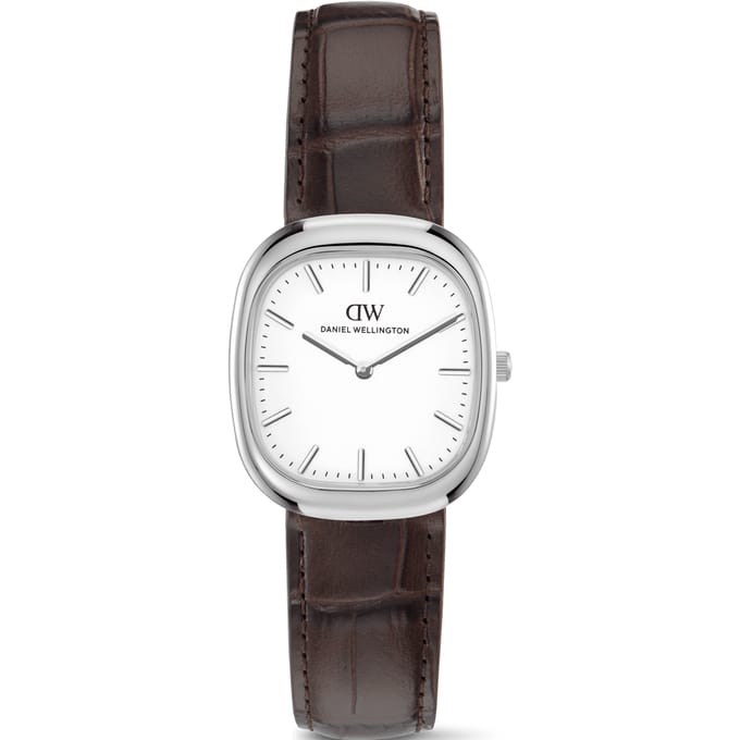 Daniel Wellington DW Watch Cort Brown Leather Silver 30mm