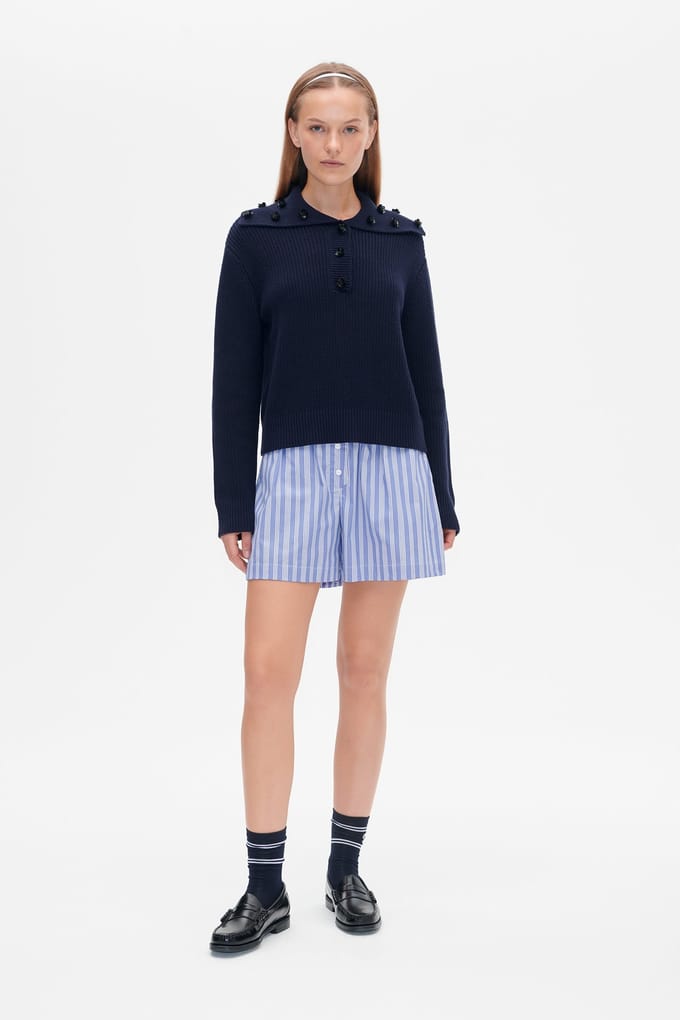 Baum und Pferdgarten Clare Sweater Baritone Blue Größe: M | Pullover Outlet | Damen | Blau