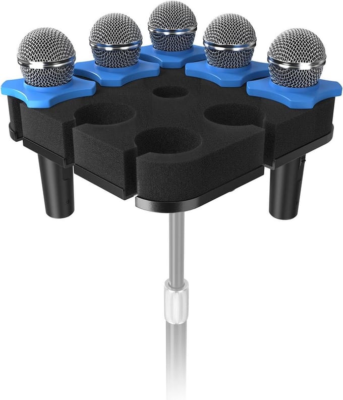 Microfoon Houder voor Mic Stand - Opslag Organizer voor Handheld Dynamische en Draadloze Microfoons