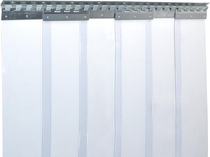 Strokengordijn PVC 2x200mm - 1,50m Hoogte x 1,80m Breed - Voorgemonteerd en Stabiel