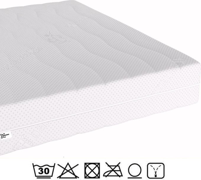 Matras - 80x190 - 7 zones - koudschuim - premium plus tijk - 14 cm - medium