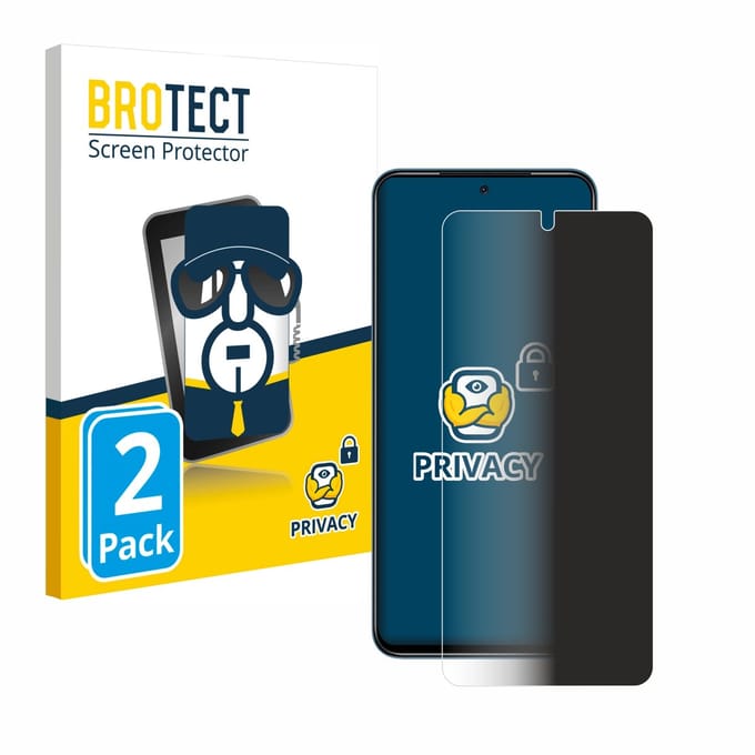 BROTECT - privacy screenprotector voor Xiaomi Redmi Note 11 - Folie Beschermfolie Blauwlichtfilter 2 Stuks