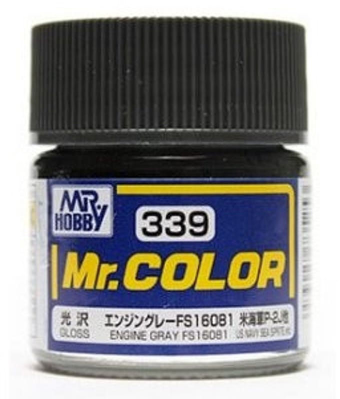 Gunze Mr. Hobby C-339 - Mr. Color 10 ml Engine Gray FS16081 - Lacquer Modelbouwverf