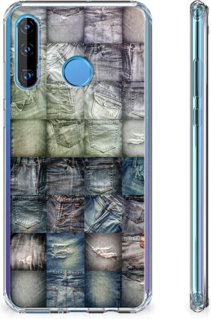 Anti Shock Bumper Case Huawei P30 Lite Spijkerbroeken