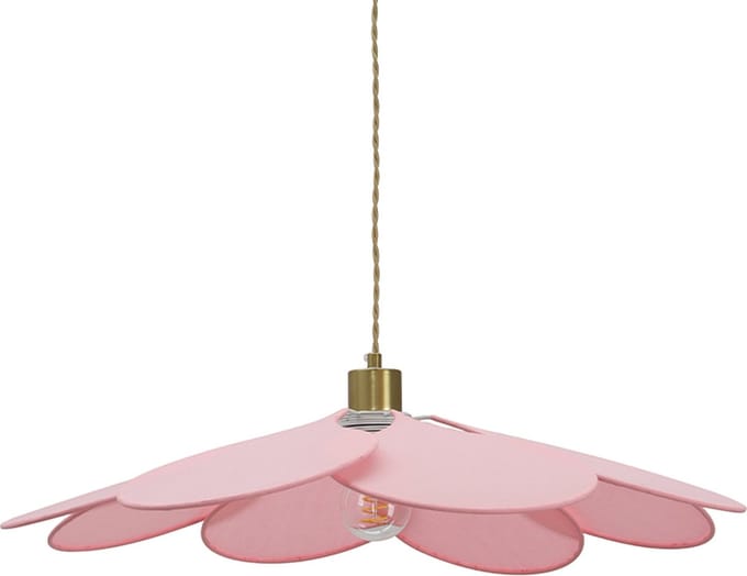 Olucia - NENA - Hanglamp - Roze / Messing - Vorm: Overig