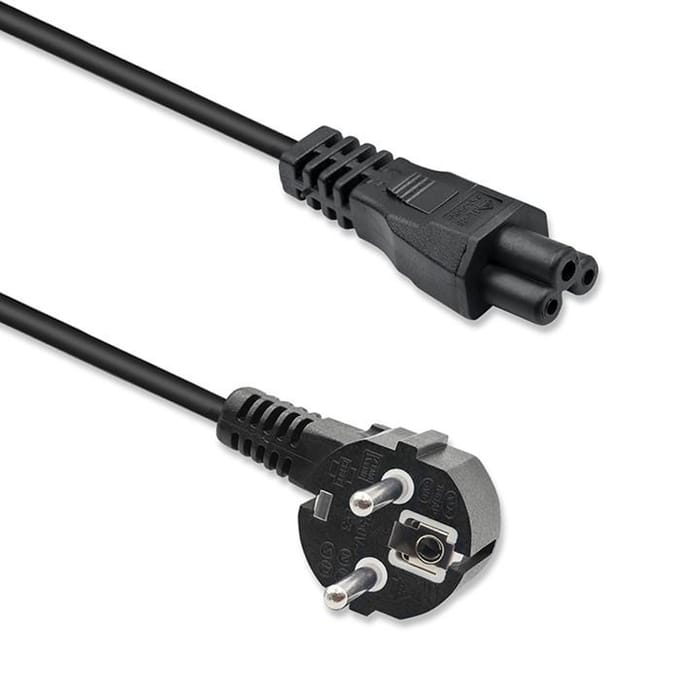 Qoltec Hoekige stroomkabel SCHUKO |   IEC C5 |   Klaver |   3x1,0 mm² |   1,5m