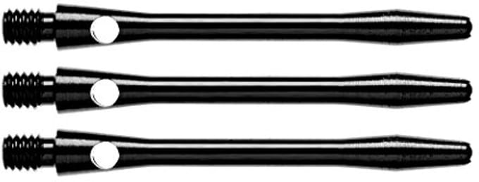 Anodized Aluminum Medium Black Dart Shafts - 4 Sets (12 Axles in totaal)