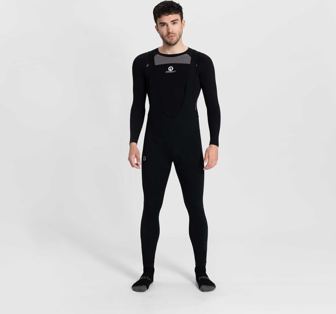 Rogelli Core Heren Lange Fietsbroek - Zeem - Bretels - Zwart