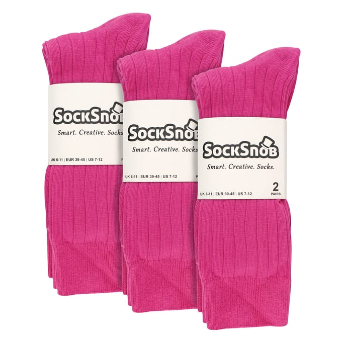 Heren Effen Kleurige Katoenen Ribbelsockers