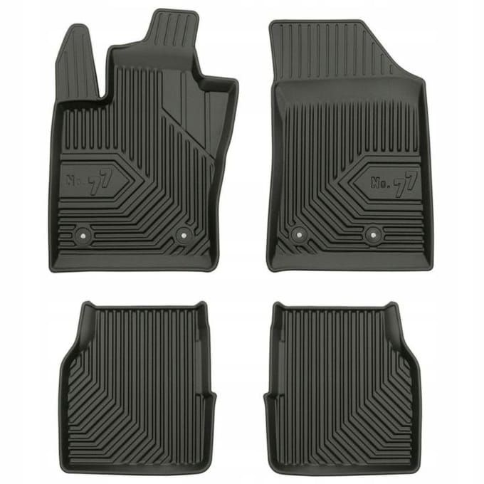 FROGUM No.77 Automatten - Geschikt voor JEEP COMPASS II (vanaf 2016) - 4-delig - TPE Rubber - Zwart
