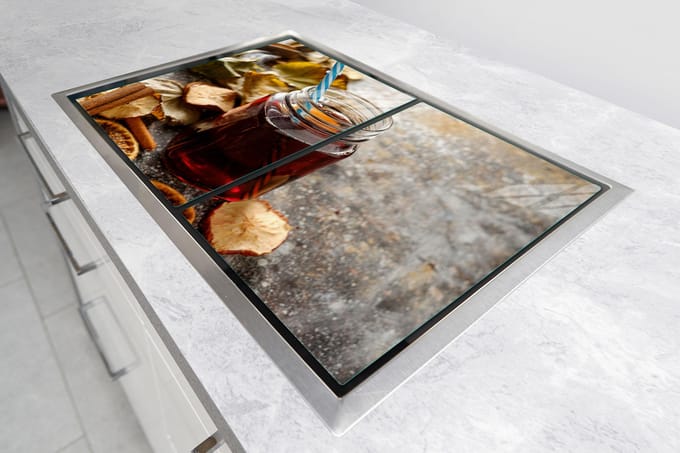 TMK ArtDeko - Glas beschermplaat - 85x52 cm - Eten - Multicolor