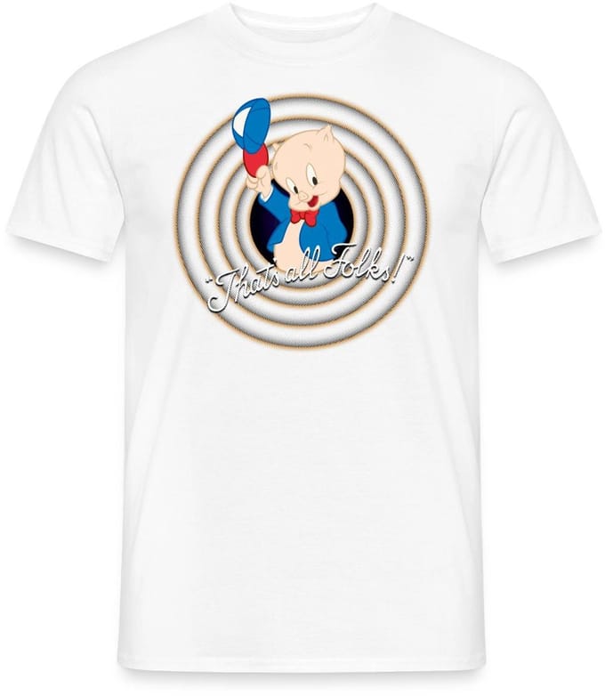 Looney Tunes Porky Pig T-Shirt Heren