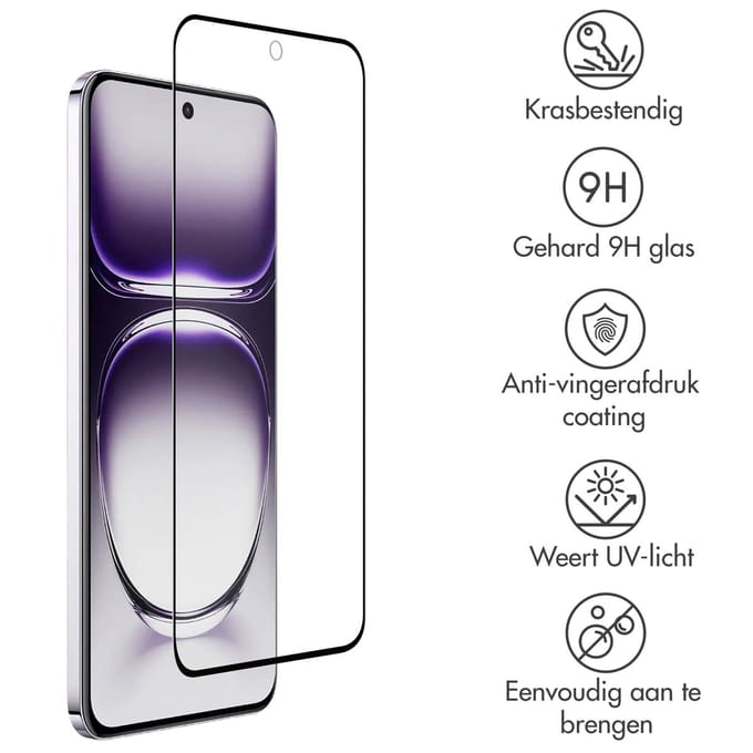 Accezz Screen Protector - Geschikt voor Oppo Reno 12 Pro - Gehard Glas Screenprotector