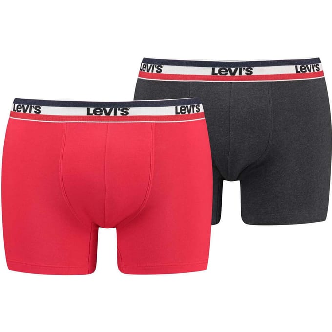 Levi's Brief Boxershorts 2-Pack Rood Grijs - Maat L - Heren