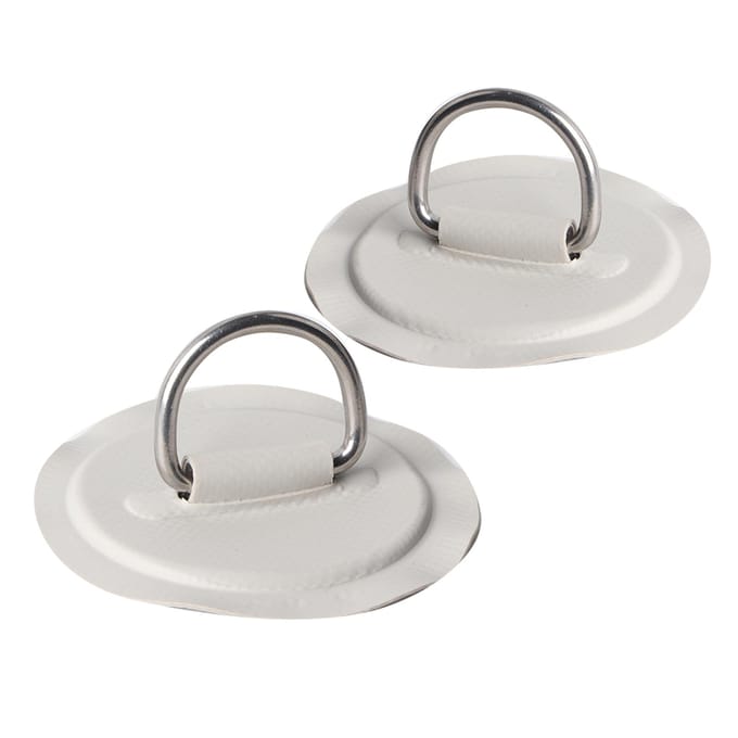 2 pièces Bateau Gonflable Kayak DRing Patch de Coussin PVC Marin Acier Inoxydable Boucle Fixe(gris ) gris