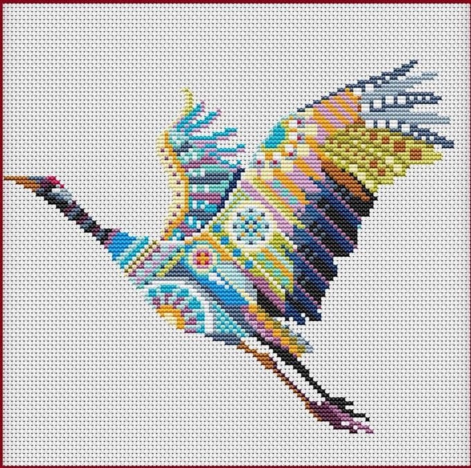 Borduurpakket MANDALA KRAANVOGEL - AWSOME PATTERNS
