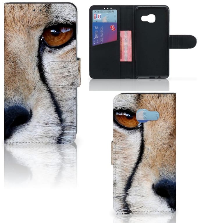 Samsung Galaxy A3 2017 Telefoonhoesje met Pasjes Cheetah