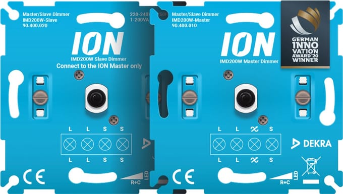 Eerste Hotelschakeling LED Dimmer | 0.3-200 Watt | Winnaar van de German Innovation Award 2020 | ION INDUSTRIES