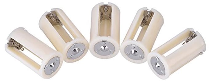 Batterijconverter 3 x AA tot D formaat - 5-pack