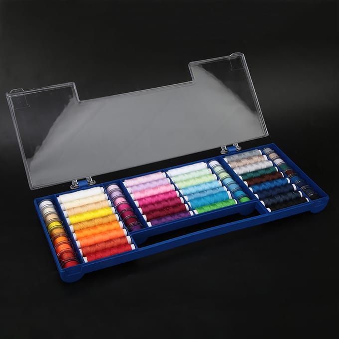 32 Kleur 64 Naaigaren Set Opbergdoos Naaimachine Accessoires Naaigereedschap Set gray