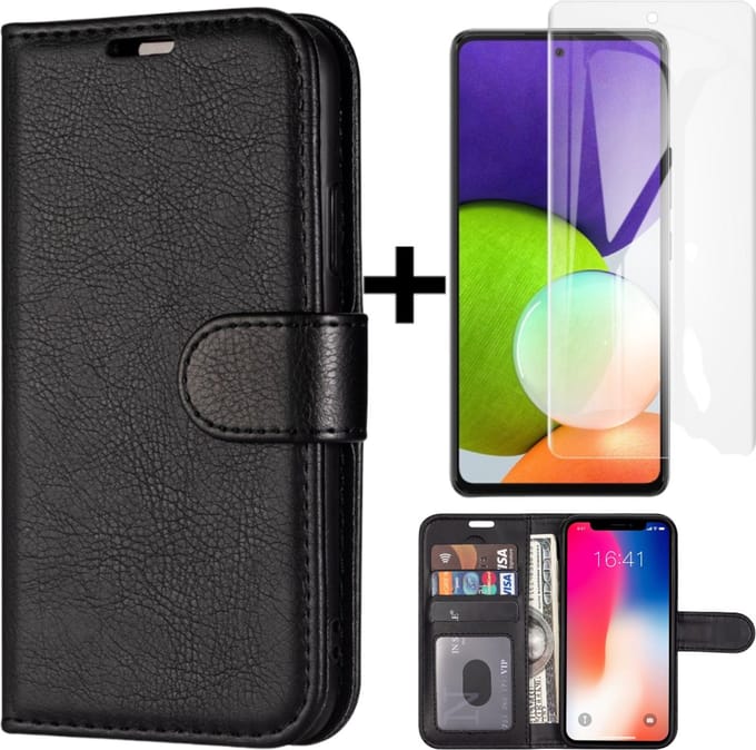Rico Vitello L Wallet case Geschikt voor Apple iPhone 7/8/SE kleur Zwart + gratis screen protector