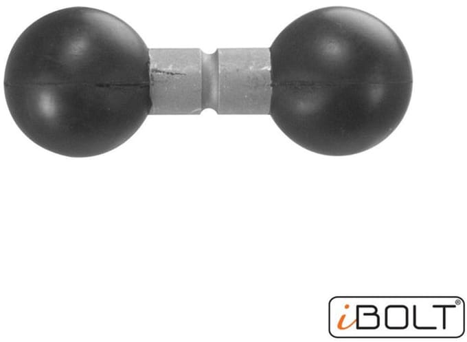 25mm / 1 inch metalen verlengkogeladapter Double Ball