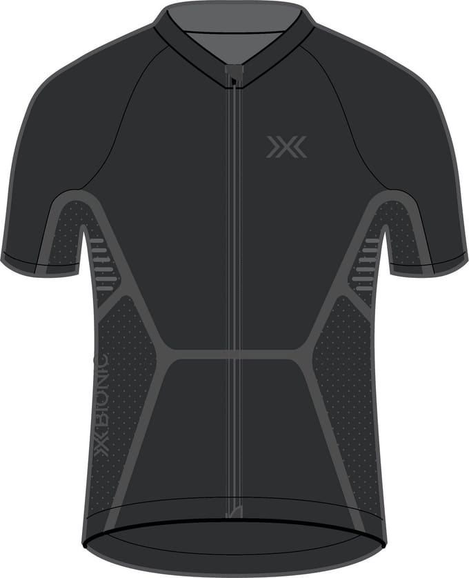 X-Bionic Xceed Ride Wielrenshirt Korte Mouwen Heren - Zwart/Grijs - S
