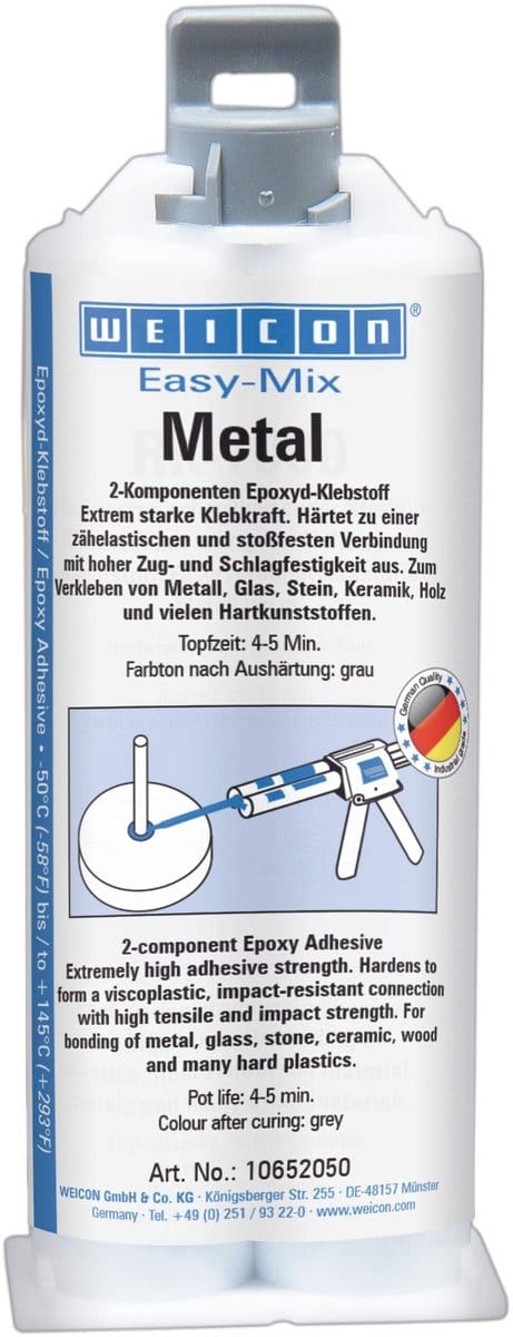 WEICON Easy-Mix Metaal – 50 ml Epoxylijm – Grijs/Groen