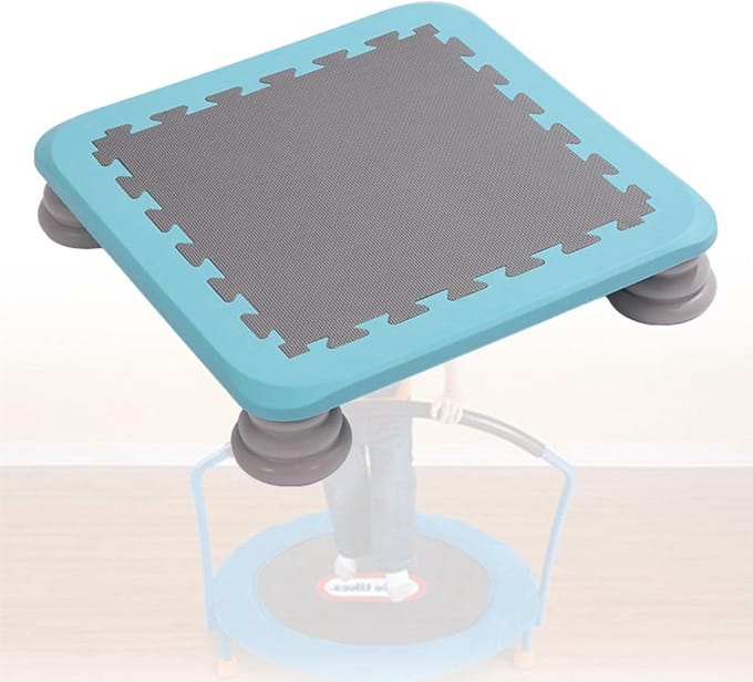 Peuter Trampoline - Kinder Trampoline - Binnen Spelen - Sensorische Ontwikkeling - 25 inch - Blauw