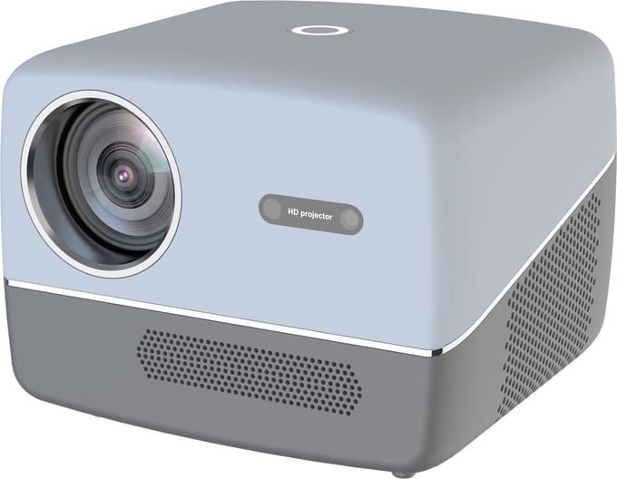 Fuegobird A6 Beamer - Smart Home Projector - Support 4K - Android TV 9.0 - Streamen met IOS & Android - Autofocus en 4D keystone - Netflix/Prime Video/Youtube - Grijs