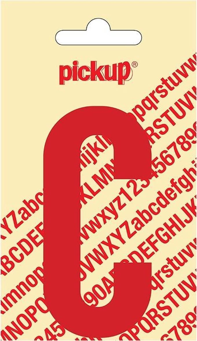 Pickup plakletter Nobel 90 mm rood C - 31022090C