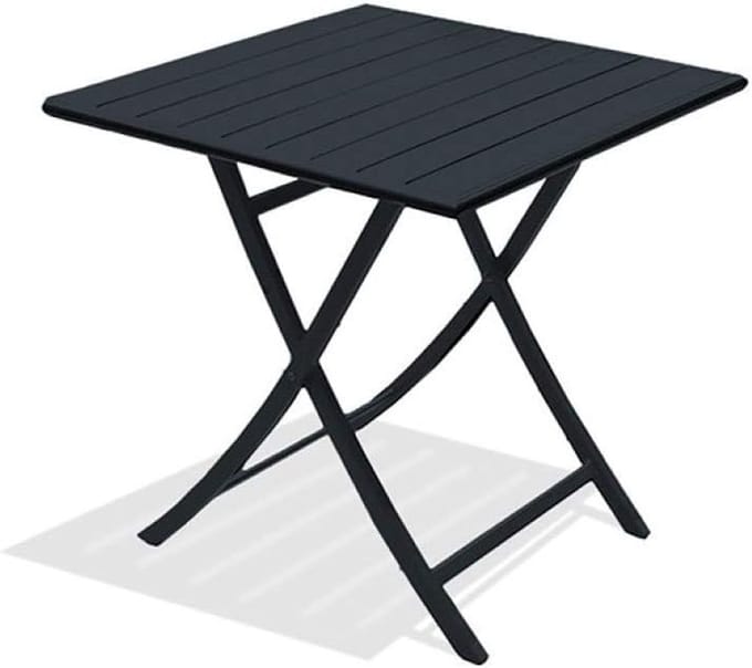 Tuin Eettafel - Balkon Tafel - Buiten Dineren - Klapbaar Ontwerp - 70x70 cm - Antraciet