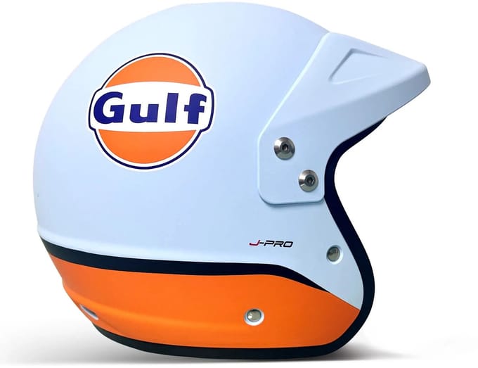 Sparco Gulf J-Pro ECE 22.06 Gulf Helm - Blauw/Oranje