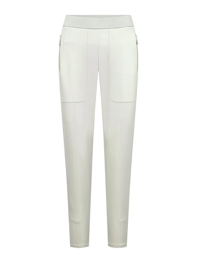 Enkellange Slim Fit jersey broek Van Raffaello Rossi beige