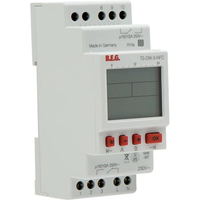 BEG TS-DW-3-NFC digitale weekschakelklok 2-kanaals - 93153