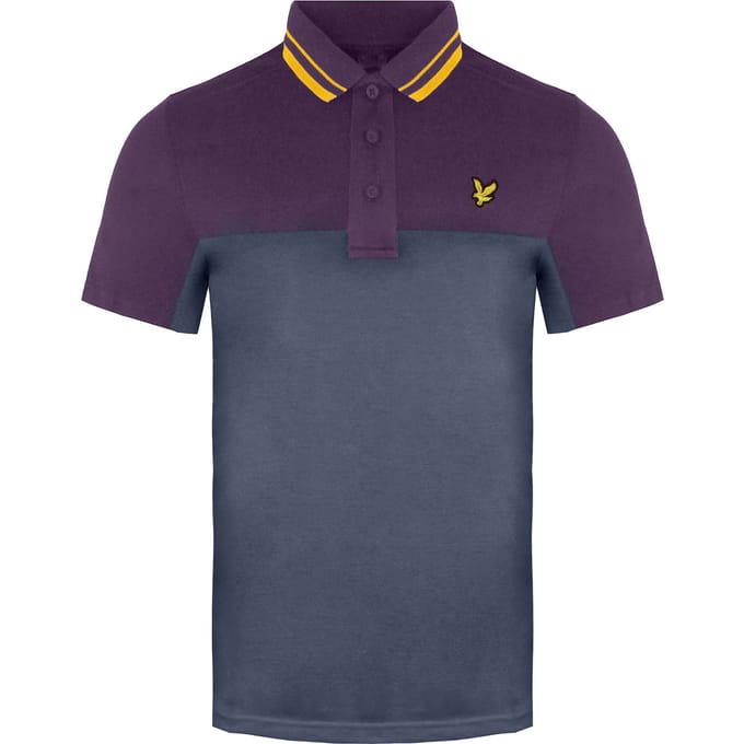 Lyle & Scott Kendall Heren Grijs/Paars Poloshirt