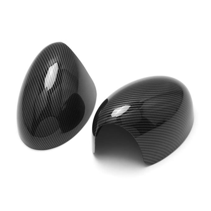 1 Paar Side Mirror Cover Deur Spiegelkap Vervanging voor BMW Mini zwart