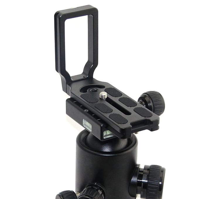 MPU-100 Universele Aluminiumlegering Snelkoppelings L-plaat Verticale Handgreep Beugel voor Camera gray