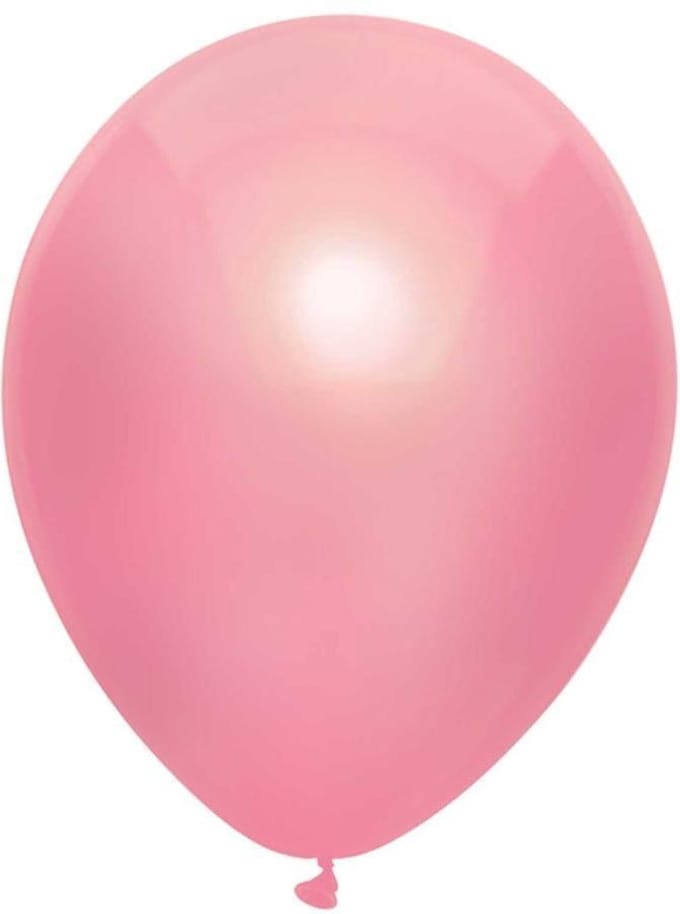 Metallic Ballonnen Licht Roze : 100 Stuks