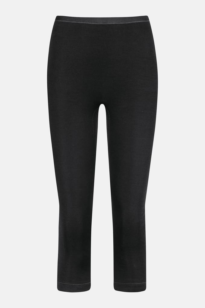 3/4-lange legging Serie Wool&Silk Zwart