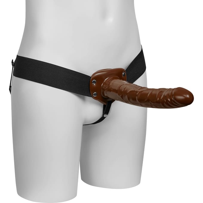 Pipedream Fetish Fantasy voorbinddildo Chocolate Dream Hollow Strap-On bruin - 10 inch