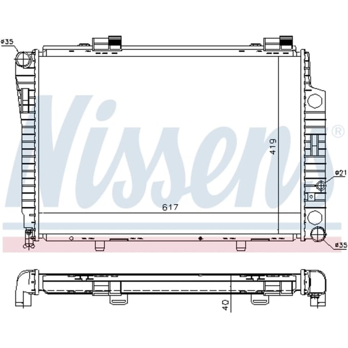 Radiator, motorkoeling NISSENS 62752A