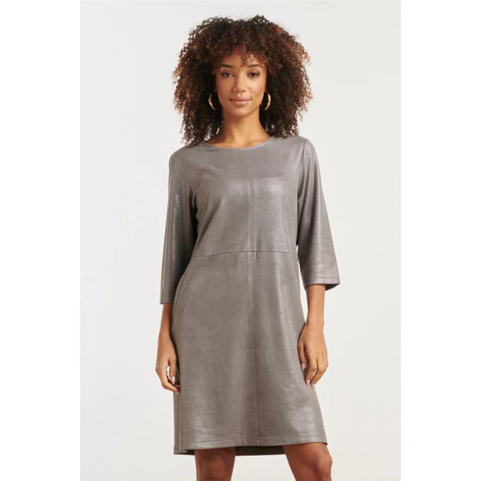 Smashed Lemon Dameslosvallende metallic jurk |