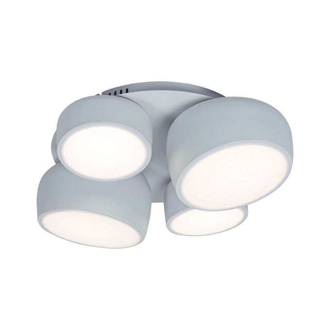 Näve LED plafondlamp Eliora, 4-lamps, wit, CCT, afstandsbediening