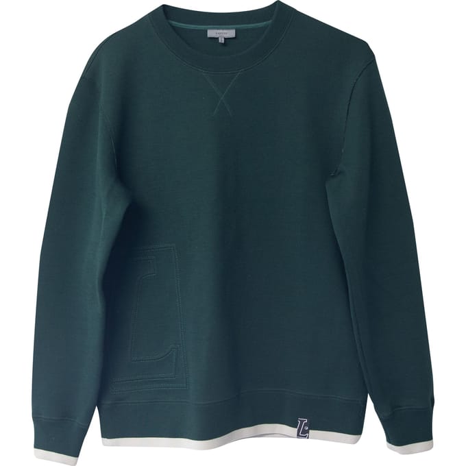 Lanvin trui met kettingsteek in groene wol