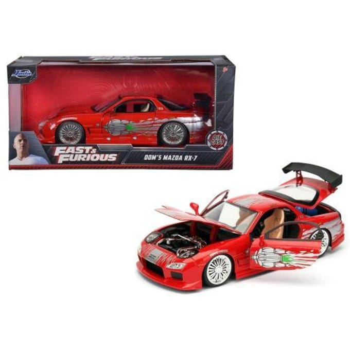 Fast & Furious and Furious 1:24 Dom's Mazda RX-7 Auto's op schaal Miniatuur auto's