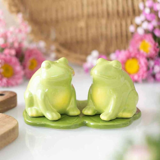 Something Different - Luna Frog Peper en Zoutstel - Groen